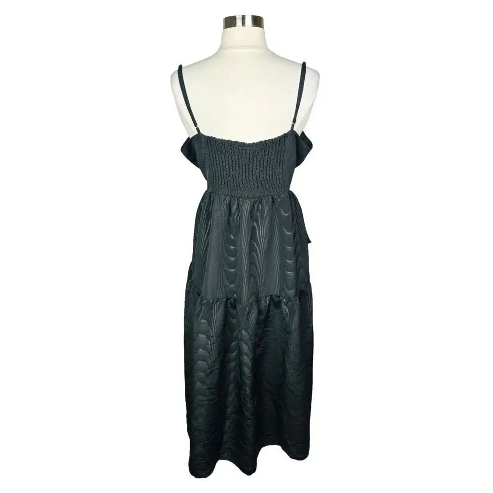 Kate Spade x Target Tiered Ruffle Midi Dress - Black - Size Large